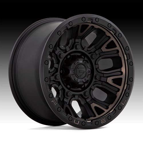 Fuel Traction D824 Machined Black DDT Custom Truck Wheels 1